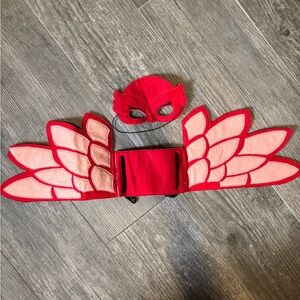Red and Pink Owl girl Costume Set